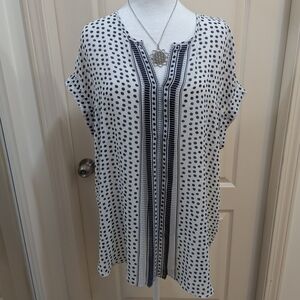 Cleo Black and White Polka Dot Blouse